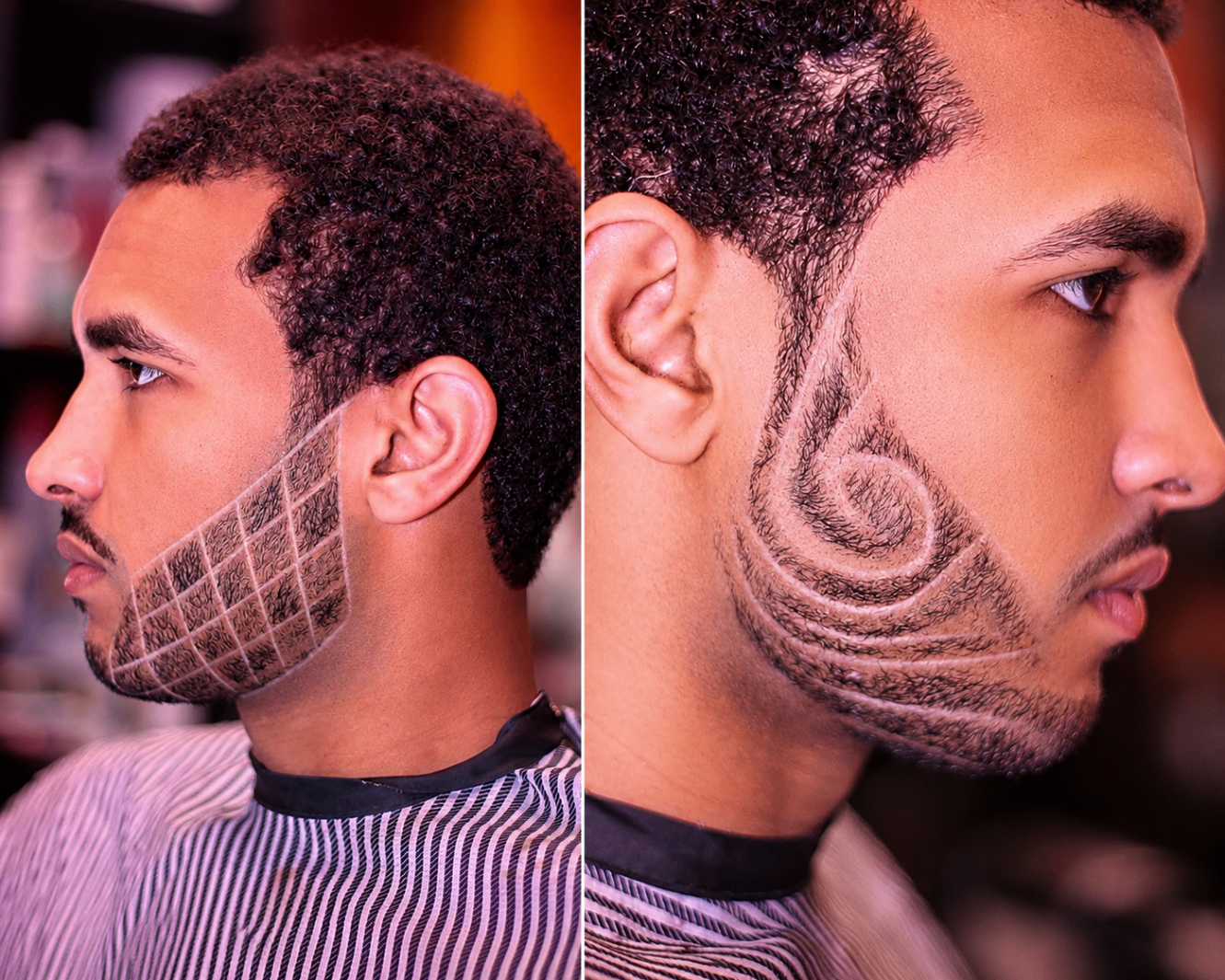 Beard art design portfolio collage
