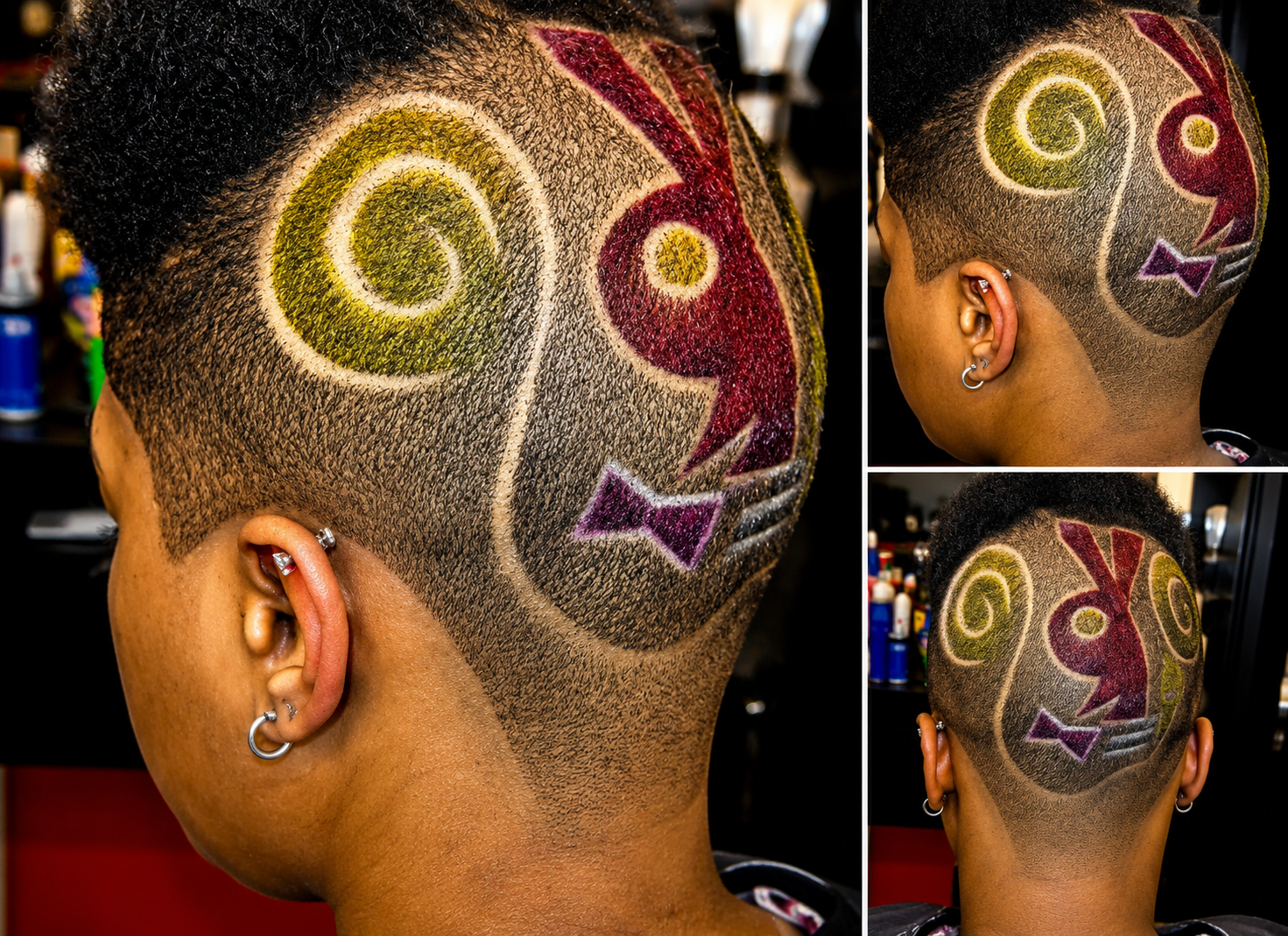 Colored bunny hair art design at Fwresh
