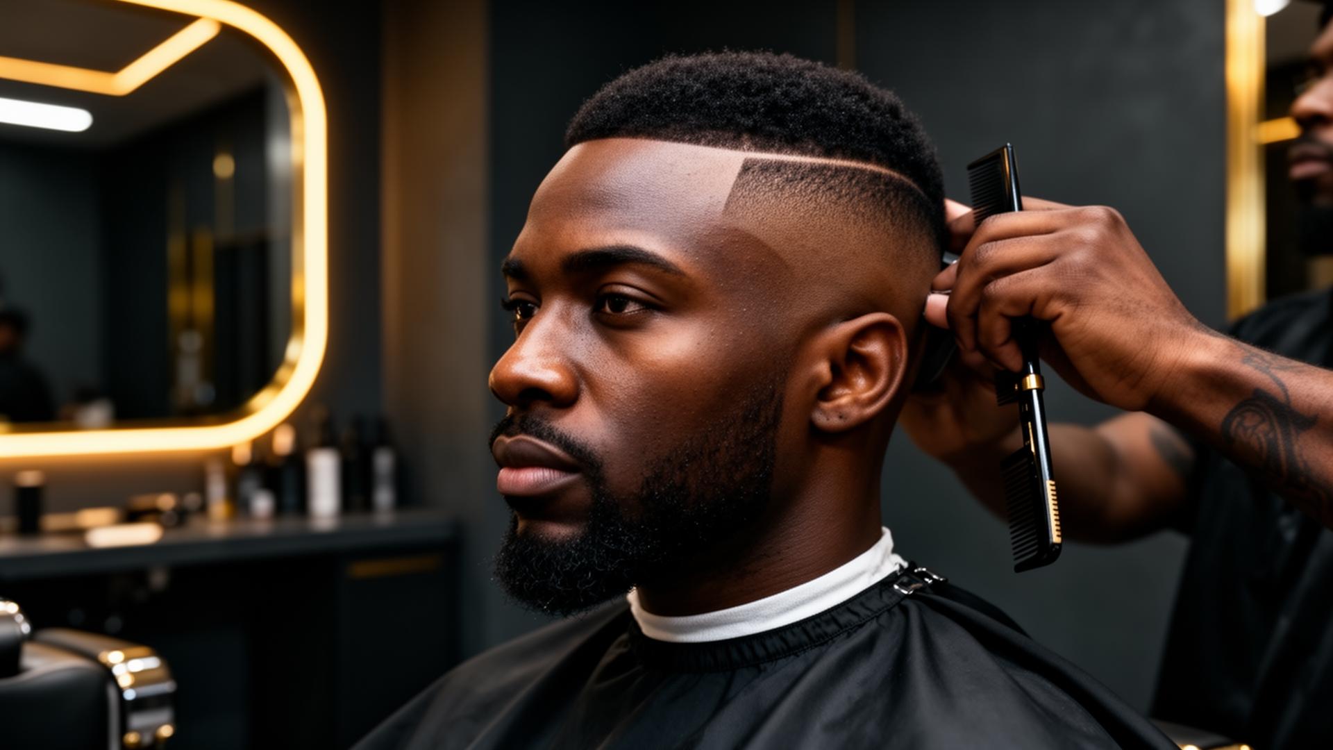 Precision fade at Fwresh Barbershop